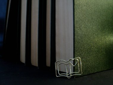 Huysuz aydınlatmayla çekilmiş dokulu kapaklı antika kitaplar. Klasik tasarım, bilgi ve entellektüel yaşam tarzı temaları için harika.              