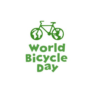 dünya bisiklet günü vektör logosu tasarımı