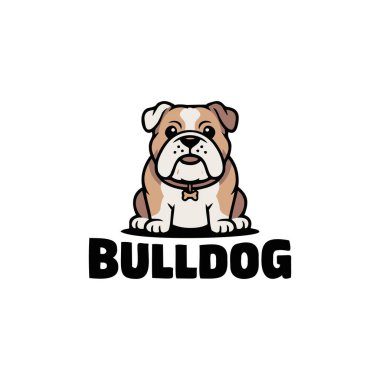 Detaylı buldog suratlı şık bir bulldog logosu. 