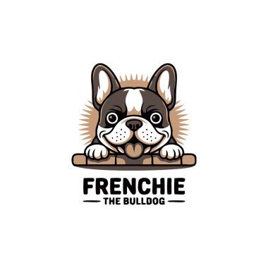 Detaylı buldog suratlı şık bir bulldog logosu. 