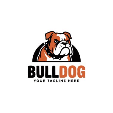 Detaylı buldog suratlı şık bir bulldog logosu. 