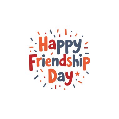 Arkadaşlık gününüz kutlu olsun. vektör illüstrasyonu