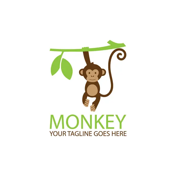 maymun logosu tasarım şablonu. simgenin vektör sembolü - vektör