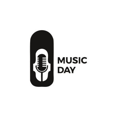 Dünya Müzik Günü Kartı Tasarımı, Müzik Simgesi İllüstrasyon Meydanı Sosyal Medya Posta Tasarımı