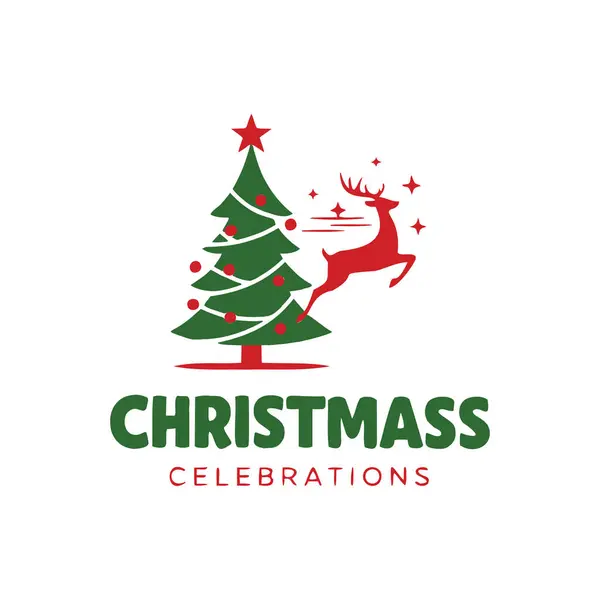 Noel ağacı logosu tasarımı. vektör illüstrasyonu