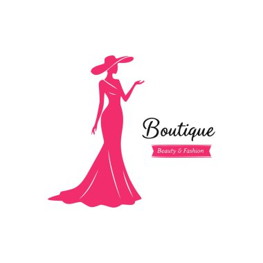 Pembe kurdeleli güzel moda kadını.