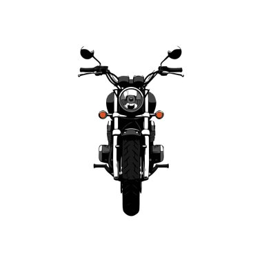 motosiklet siyah vektör silueti.