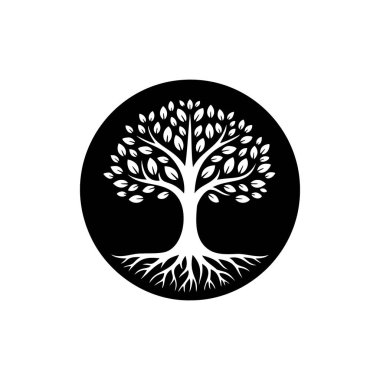 ağaç logo vektör tasarım şablonu