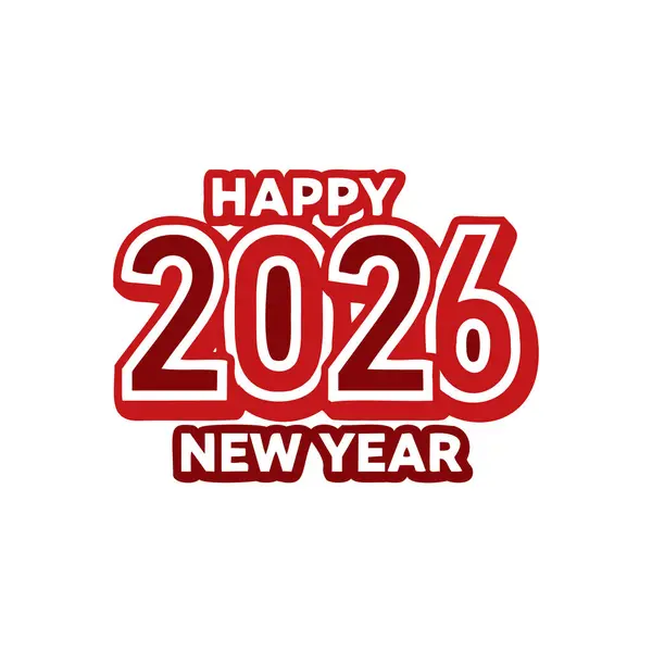 Mutlu yıllar 2026 - vektör illüstrasyonu