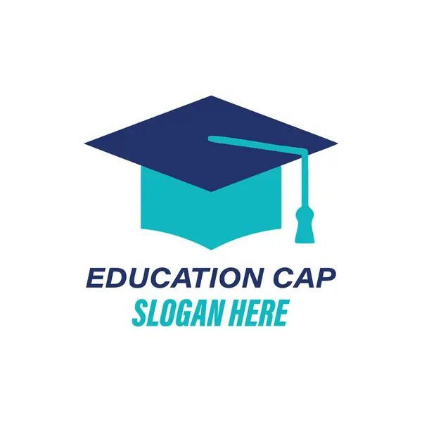 Mezuniyet logosu tasarım şablonu vektörü. mezuniyet kapsülü logo vektörü.