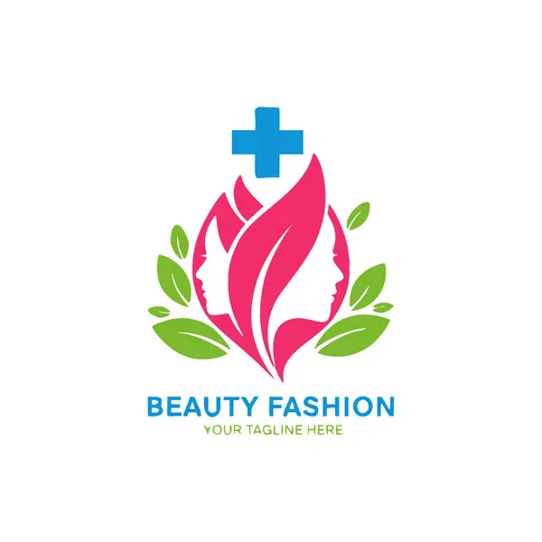 güzellik moda kadın logosu tasarım vektör şablonu