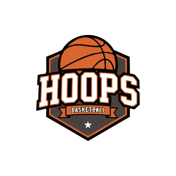 Basketbol logosu şablonu. Basketbol logosu tasarım vektörü.