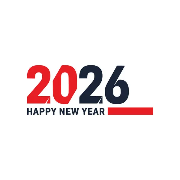 Mutlu yıllar 2026 metin tasarım şablonu