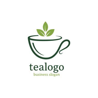 çay logosu vektör simgesi tasarımı.