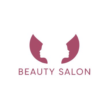 Güzellik salonu logosu tasarımı. Vektör illüstrasyonu, şablon, tasarım kavramı.