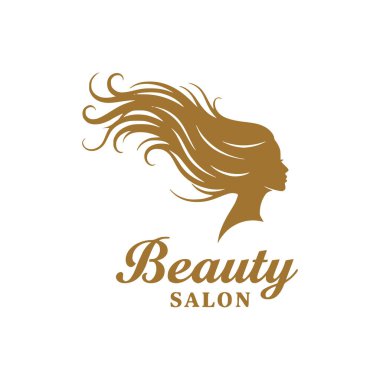 kuaför salonu vektör şablonlu güzellik logosu tasarımı