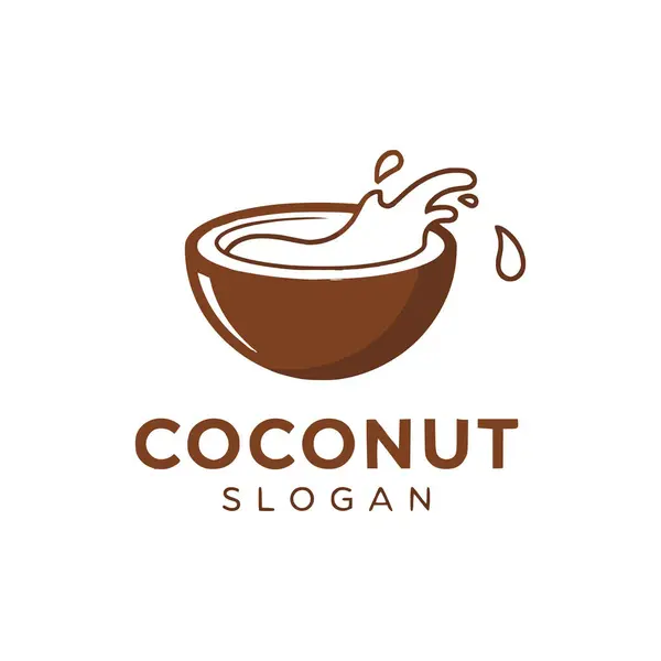 Hindistan cevizi vektör logo tasarım şablonu