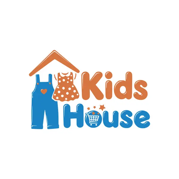 çocuk evi logo şablonu tasarımı