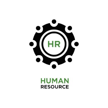 İnsan kaynakları simgesi logo vektör illüstrasyonu