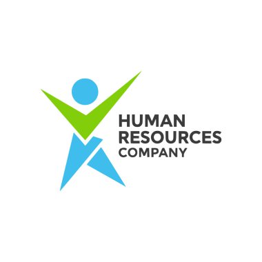 İnsan logo tasarım şablonu vektörü