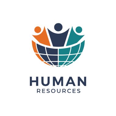 İnsan kaynakları logo tasarım vektör şablonu