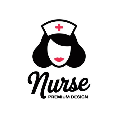 Hemşire vektör logosu tasarımı