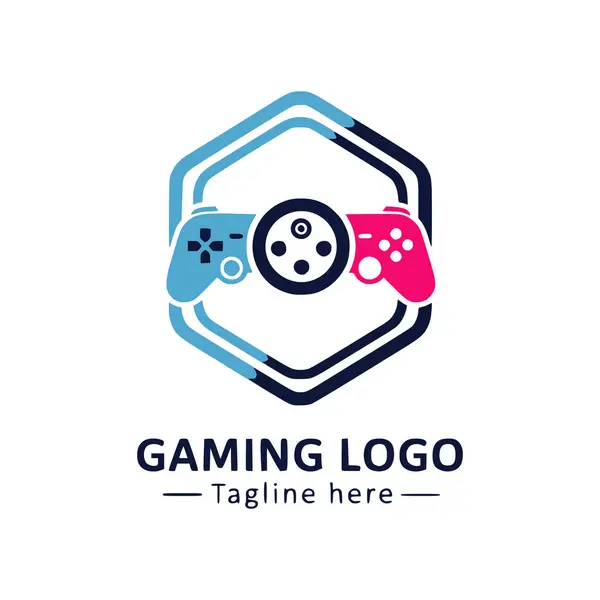 gaming logo template design. gaming logo with modern frame