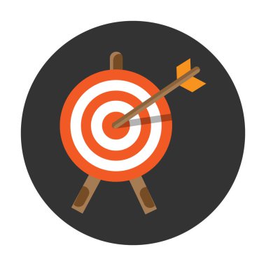Hedef Tahtada Hedefe Vurulan Ok Hedefleme Hedefi Konsepti Simgesi