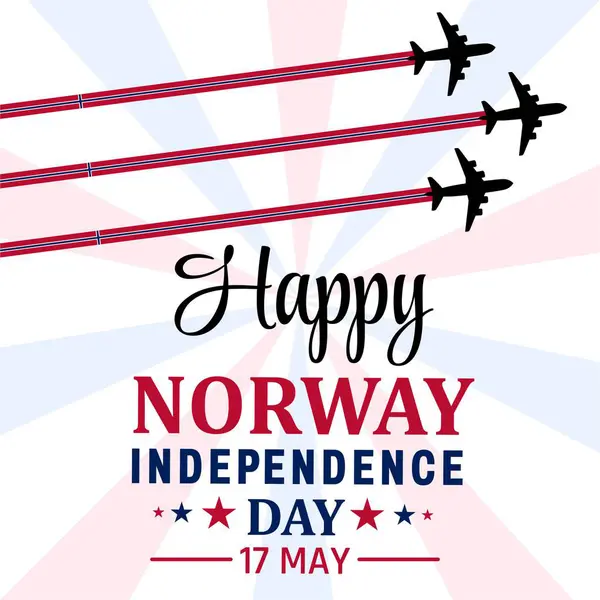 Vektör Kutlama Norveç 'in bağımsızlık günü kutlu olsun. Şablon Tasarım İllüstrasyonu