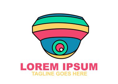 Kapalı devre kamera logo taşıyıcısı. Simgeler Ev Güvenliği ve Çizimler