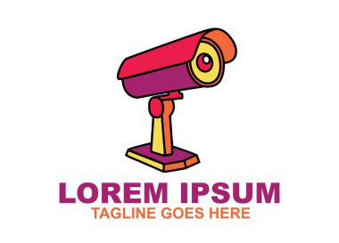 Kapalı devre kamera logo taşıyıcısı. Simgeler Ev Güvenliği ve Çizimler