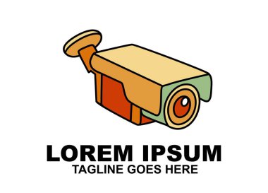 Kapalı devre kamera logo taşıyıcısı. Simgeler Ev Güvenliği ve Çizimler
