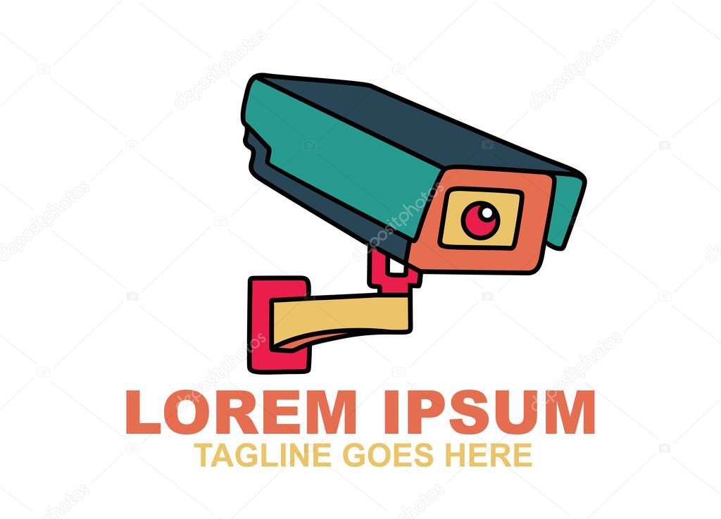 Cctv Camera Home Security Device logo Icons Vector. Security And Protect Illustrations