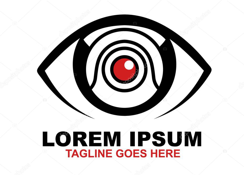 Cctv Camera logo Vector. Icons Home security and protect Illustrations