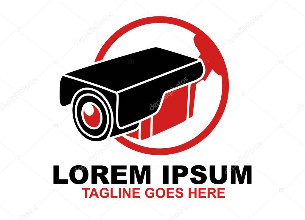 Cctv Camera Spy Camera logo Vector. Icons Home security and protect Illustrations