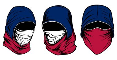 Gizemli Amerikan maske simgesi vektör resimlemesini ayarla