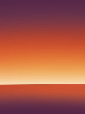Gün batımının minimalist gradyan manzarası ılık turuncu, tonlar sakin bir ufukta karışıyor. Web tasarımı, posterler, sunumlar ve dijital sanatta kullanım için mükemmel bir arkaplan