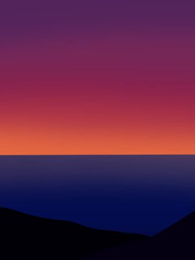 Gün batımının minimalist gradyan manzarası ılık turuncu, tonlar sakin bir ufukta karışıyor. Web tasarımı, posterler, sunumlar ve dijital sanatta kullanım için mükemmel bir arkaplan