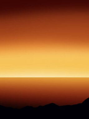 Gün batımının minimalist gradyan manzarası ılık turuncu, tonlar sakin bir ufukta karışıyor. Web tasarımı, posterler, sunumlar ve dijital sanatta kullanım için mükemmel bir arkaplan