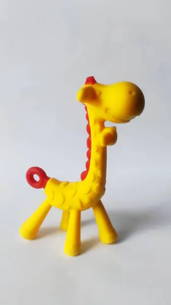 Sarı Zürafa Bebekler ve Bebekler için Lastik Oyuncak