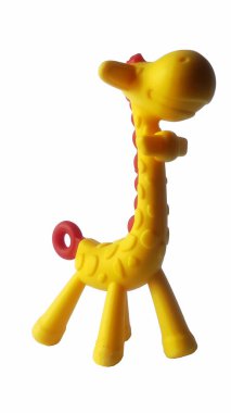 Sarı Zürafa Bebekler ve Bebekler için Lastik Oyuncak