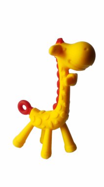 Sarı Zürafa Bebekler ve Bebekler için Lastik Oyuncak