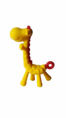 Sarı Zürafa Bebekler ve Bebekler için Lastik Oyuncak