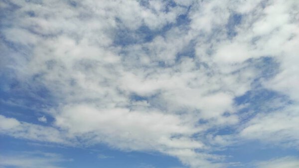Beautiful Vast Blue Sky Background with Scattered Clouds