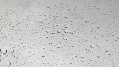 Şeffaf ortamda yağmur damlası deseninin arkaplanının güzelliği.