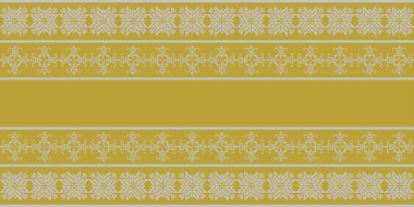 Çiçek Motifleri ve Etnik Elementlerin yer aldığı Zarif Örülmüş Sınır Tasarımı. Klasik Tekstil Projeleri, Ev Dekorasyonu ve Kültürel Görsel Temalar İçin Mükemmel.