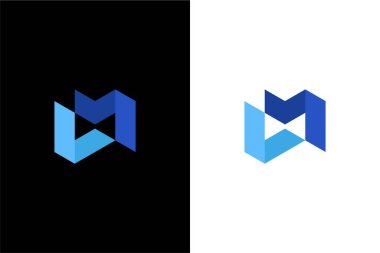 modern harf LM veya ML logo konsept vektör simgesi