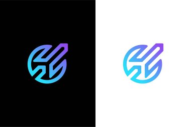 modern fırlatma logosu veya roket konsept vektör simgesi