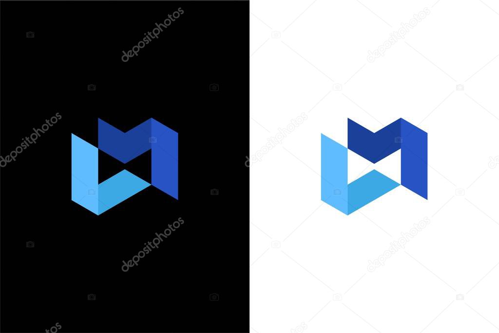 Modern letter LM or ML logo concept vector icon