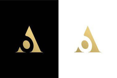 Lüks harf AO veya OA logo konsept vektör simgesi